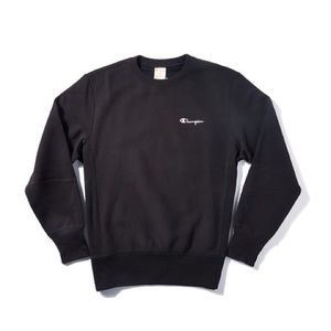 Champion Reverse Weave Black Crewneck Sweatshirt